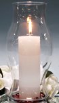 Glass Hurricane with 2x6 Pillar Candle