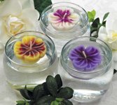 bubble bowl with floating candles