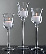 Stemmed Glass Candle Holders