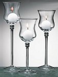 Stemmed Glass Candle Holders
