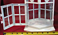 White Metal Candle Lantern with big double door opening