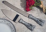 Elegant Silver Wedding Coach Server Set
