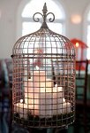 Decorative Birdcage used as a Candle Holder