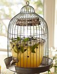 Decorative Birdcage used over a punch bowl