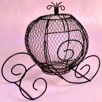 Wire Cinderella Pumpkin Carriage in Black