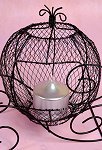 Wire Cinderella Pumpkin Carriage in Black