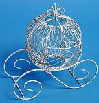Wire Cinderella Pumpkin Coach in Ivory