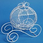 Wire Cinderella Pumpkin Coach in White