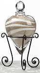 Heart Shaped Glass Vase & Stand for Sand Ceremony