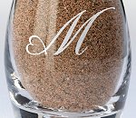 Heart Monogram Design for Unity Glass Vase