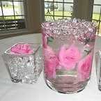 Water Beads with suspended flowers
