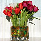 Water Beads with long stem roses