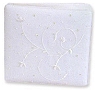 guestbook, embroidered tulips