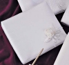 guestbook, silk with roses