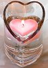 Heart Vase with Floating Heart Candle