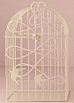 Decorative Birdcage with Birds in Flight - Ivory