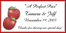 Apple Favor Tag - personalized