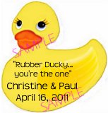 Personalized Rubber Ducky Favor Tag