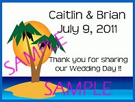 Beach Scene Favor Tag - personalized