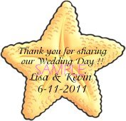 Personalized Starfish Favor Tag - Adorable font