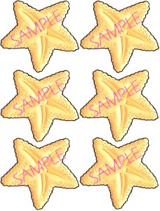 Sample - sheet of Starfish Tags