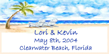 Beach Wedding Favor Tag