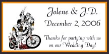 Motorcycle Wedding Favor Tag