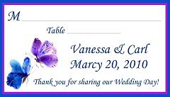 Butterfly personalized placecard
