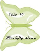 Butterfly Place Card - Green