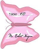 Butterfly Place Card - Pink