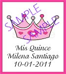 Princess Crown Favor Tag - Pink - Small