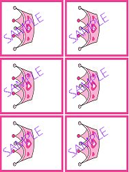 Sample Sheet for Princess Crown Small Tags - BLANK