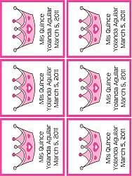 Sample Sheet for Princess Crown Small Tags