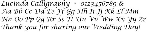 LUCINDA CALLIGRAPHY