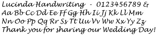 LUCINDA HANDWRITING