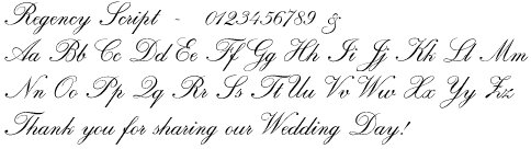 REGENCY SCRIPT