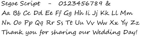 SEGOE SCRIPT
