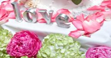 pink and green wedding