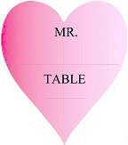 Mini Heart Tag sample - as a place card