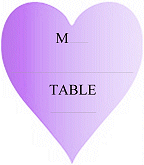 Mini Heart Tag sample - as a place card