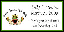 Irish Wedding Personalized Favor Tags