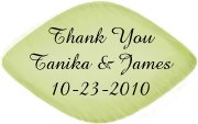 Personalized Leaf Tag sample