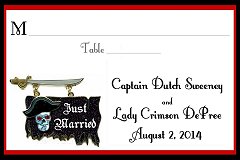 Pirate Wedding Place Card sample 25