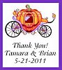 Cinderella Pumpkin Coach Favor Tag - Small