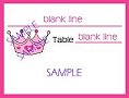 Princess Crown BLANK Place Card