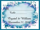Snowflake Place Card - Teal