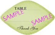 Large Leaf shaped Place Card - Green