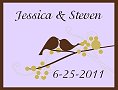 Lovebirds Favor Tag - Large - Lavender
