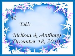 Personalized Snowflake Favor Tag