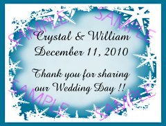 Personalized Snowflake Favor Tag